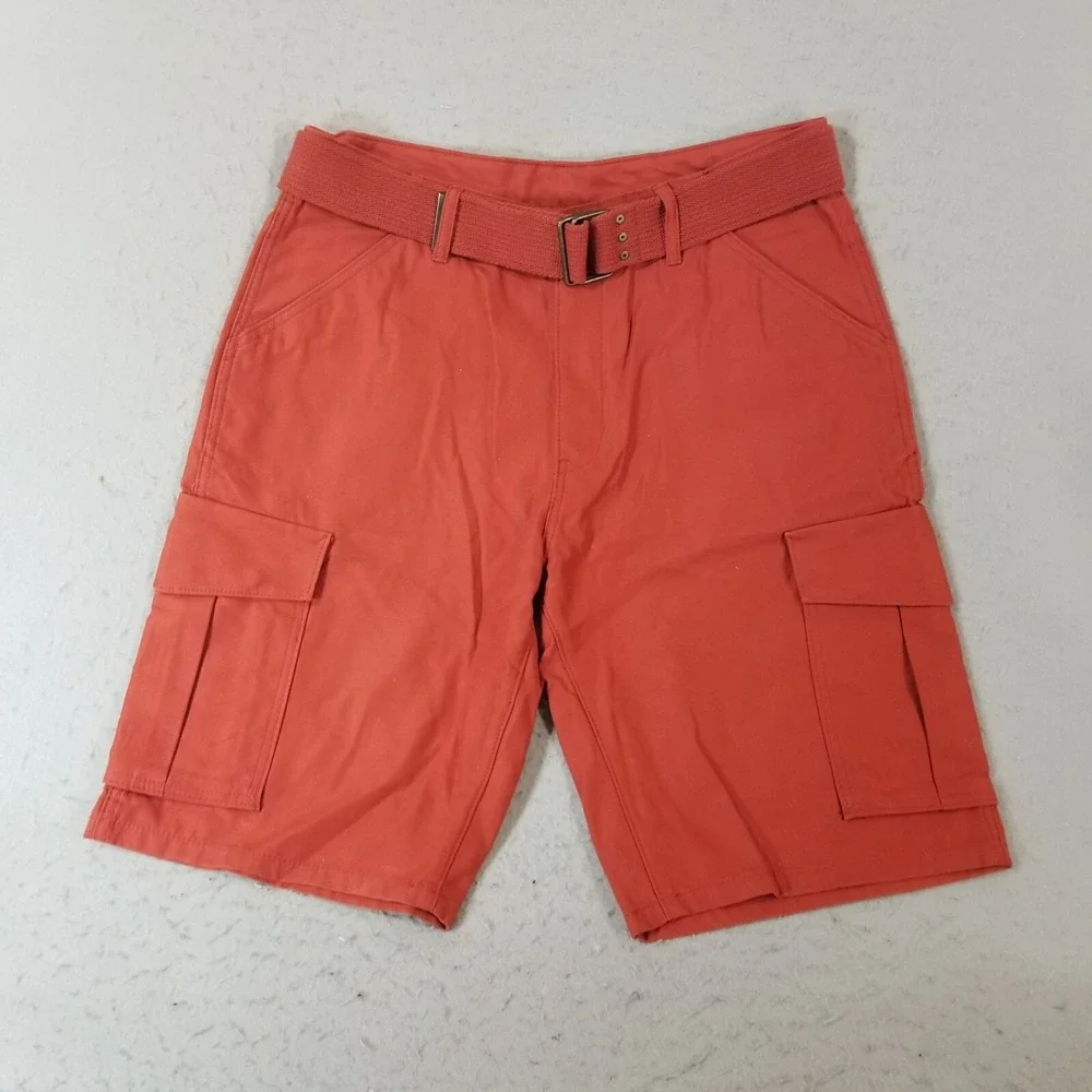 Levi's cargo shorts men's 36 x 13 orange rust heavy duty Urban outdoor Hip-Hop